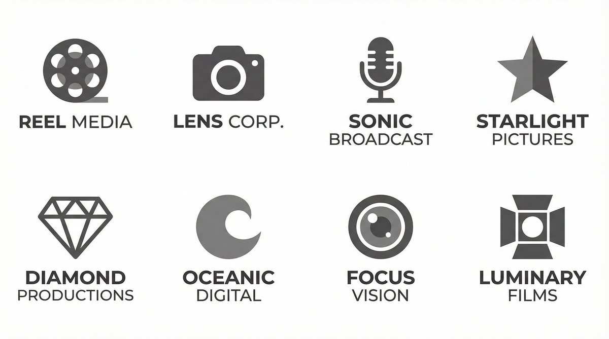 小马拉大车合作影视品牌Logo墙